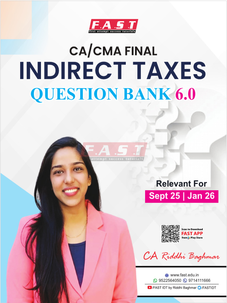 CA Final IDT Question Bank 6.0 | PDF | Value Added Tax | Lease