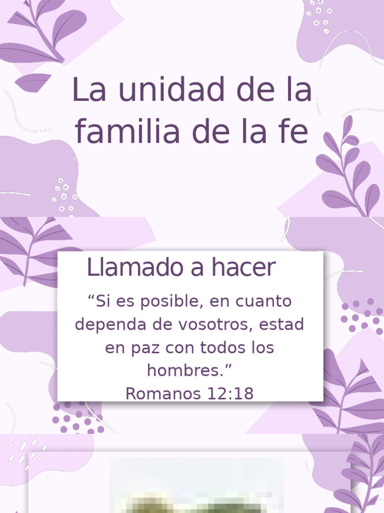La Unidad de La Familia de La Fe | PDF