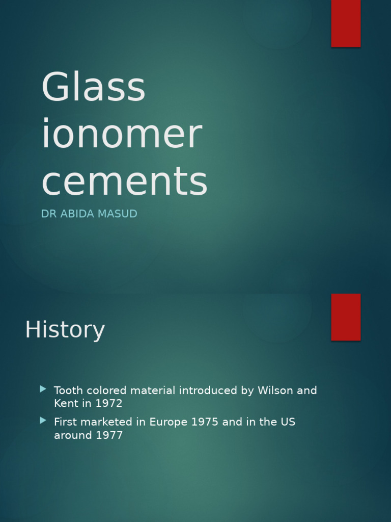 Understanding Glass Ionomer Cements | PDF | Materials | Chemical Substances