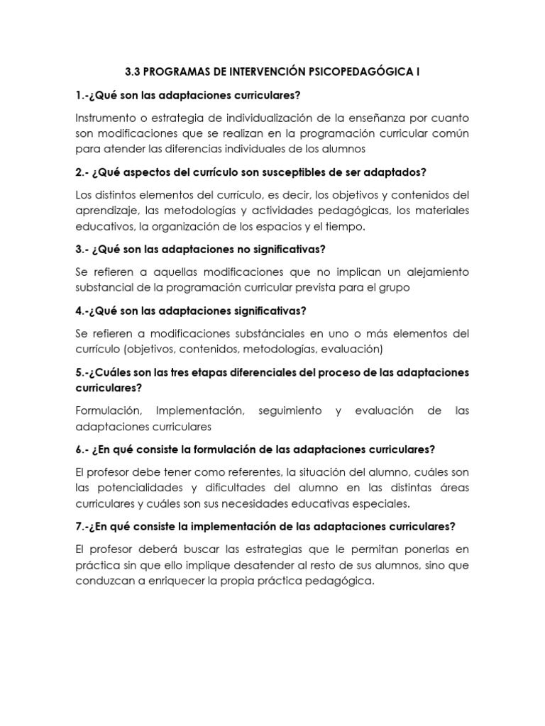 Chariz - PROGRAMAS DE INTERVENCIÓN PSICOPEDAGÓGICA I | PDF | Evaluación ...