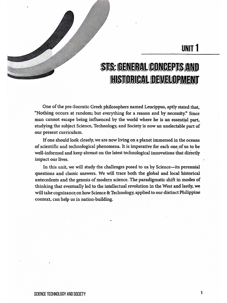STS Unit 1 | PDF