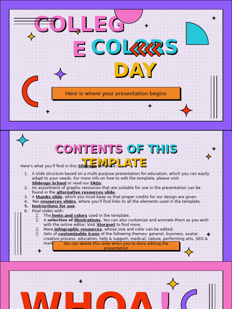 College Colors Day Presentation Template | PDF | Planets | Planets In ...