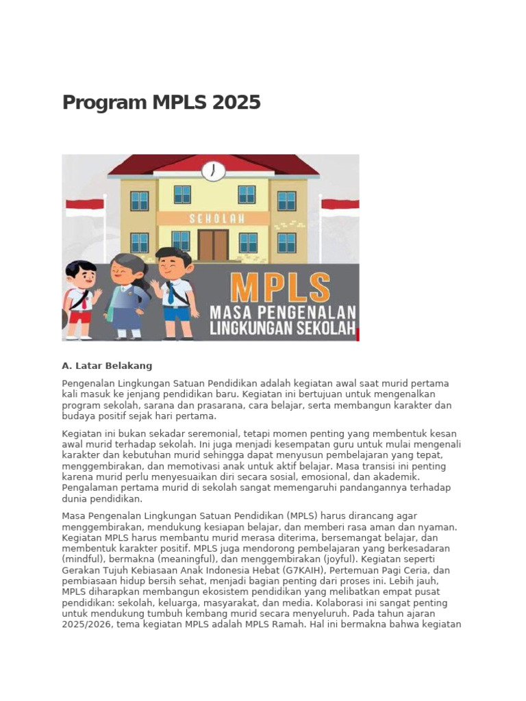 MPLS Ramah untuk Murid SMP 2025 | PDF