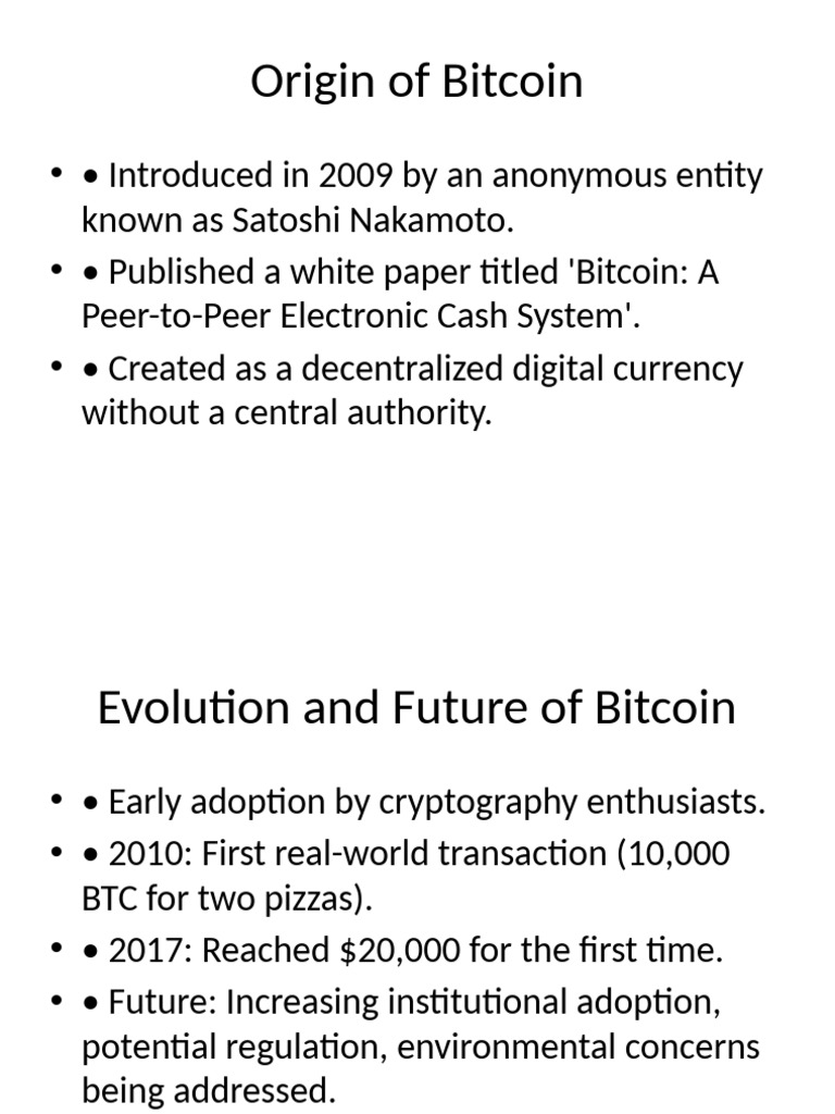 Bitcoin Presentation | PDF