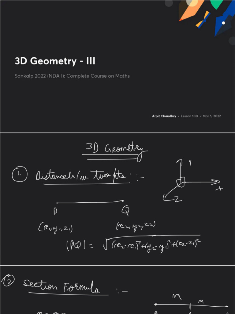 3D Geometry III With Anno | PDF