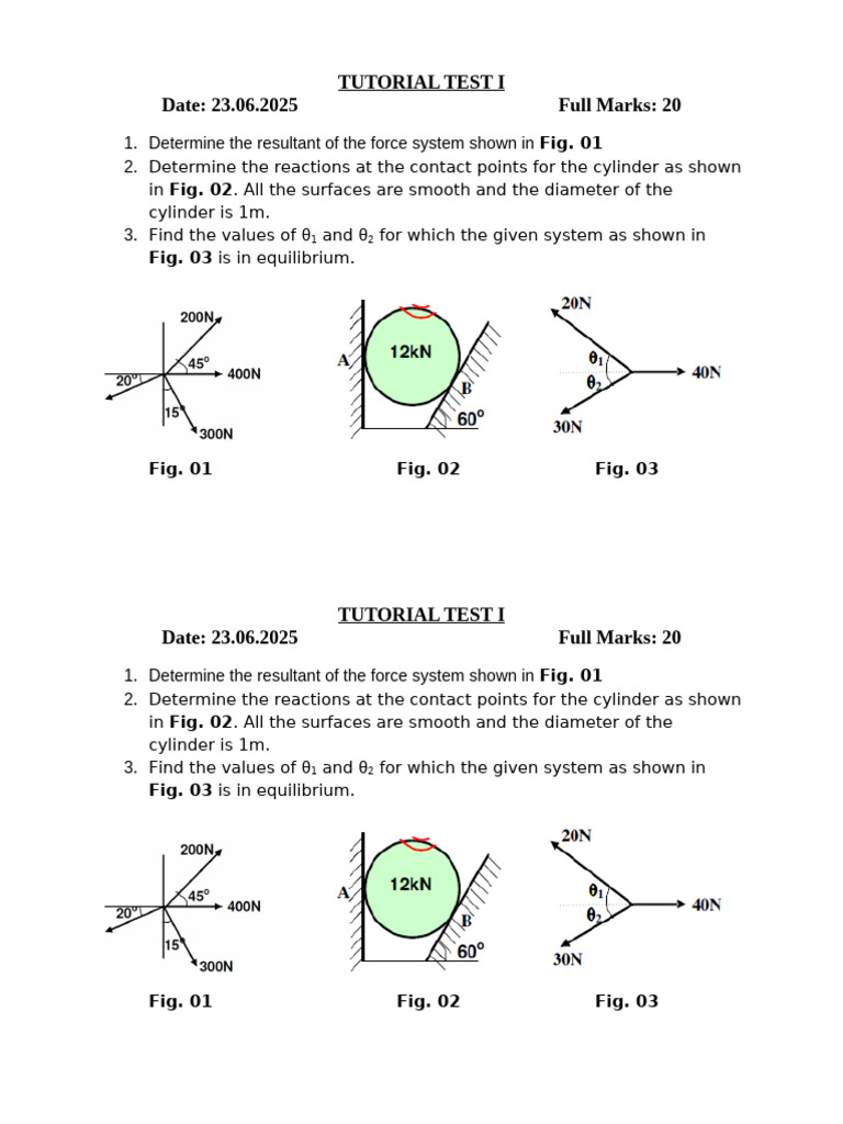 Em Tutorial Test I SC | PDF