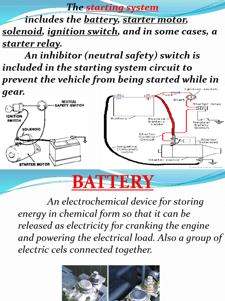 Starting & Battery | PDF | Electric Motor | Relay