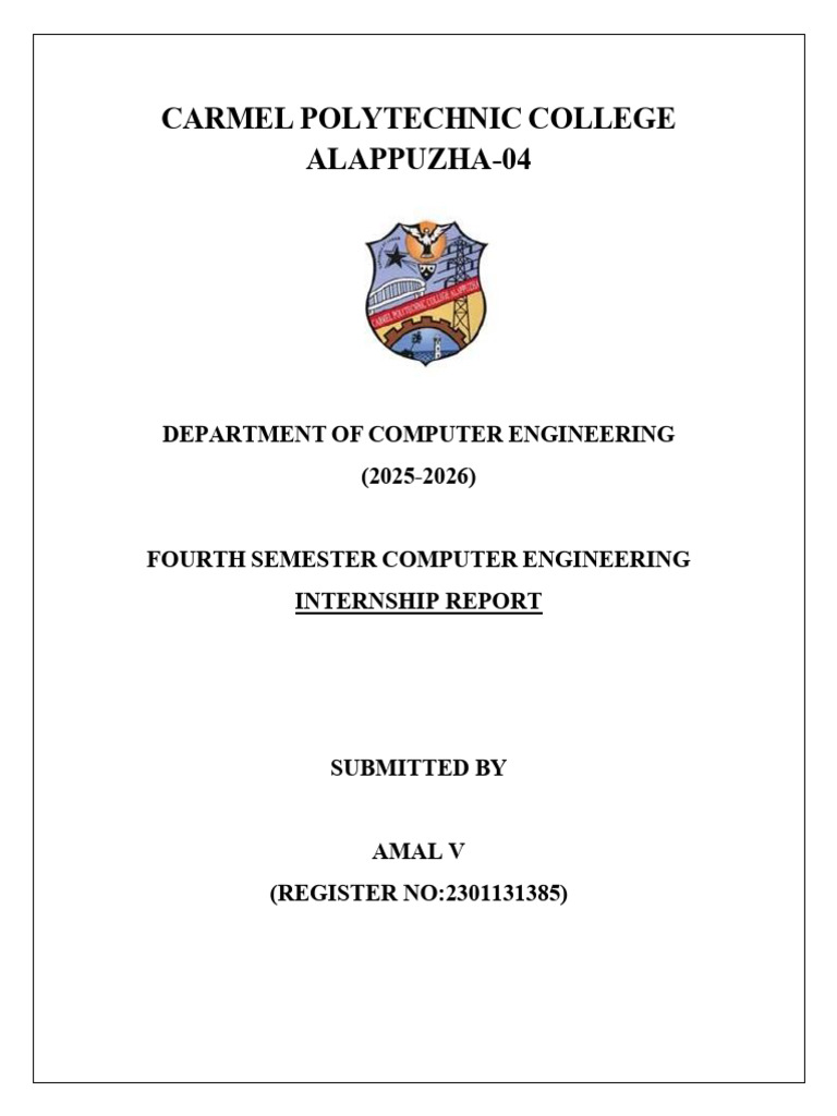 Computer Engineering Internship Report | PDF | Mobile App | Cloud Computing