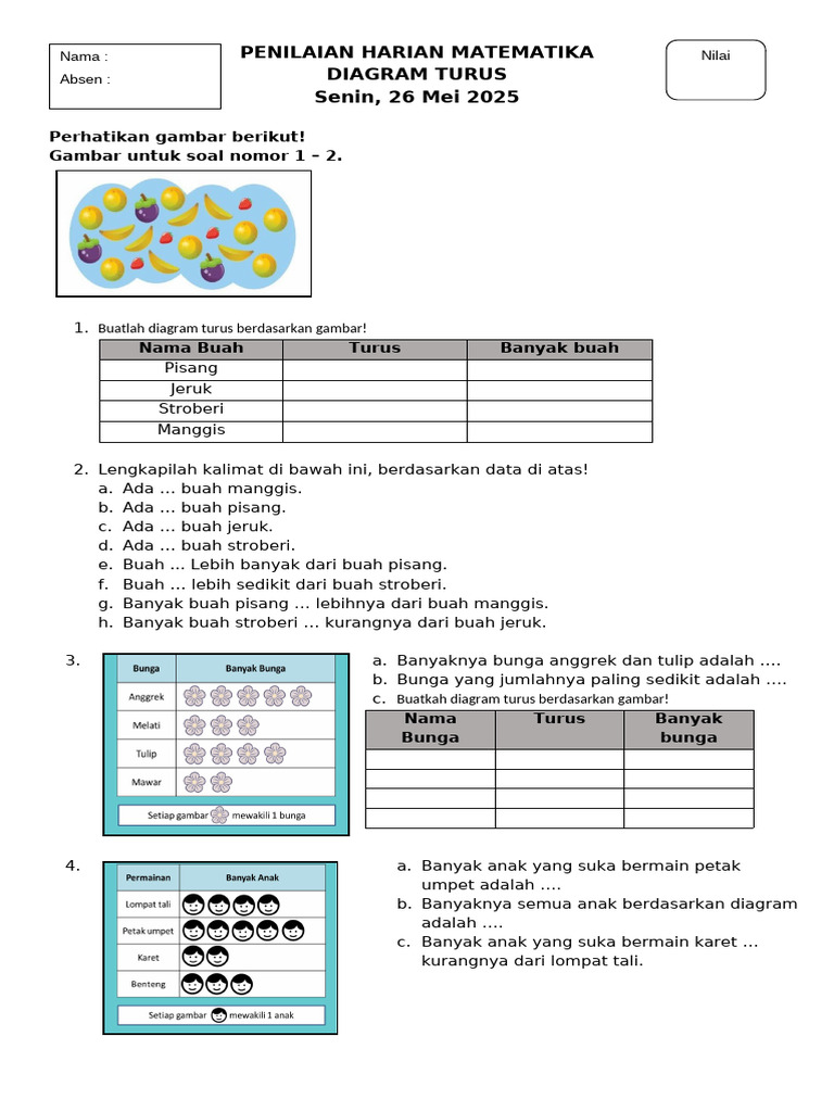 Contoh Soal Diagram Turus Matematika | PDF