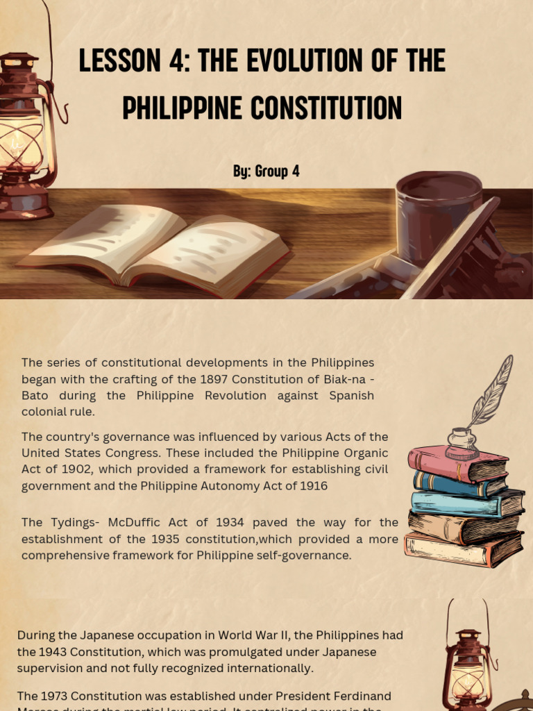 Lesson 4 The Evolution of The Philippine Constitution | PDF ...