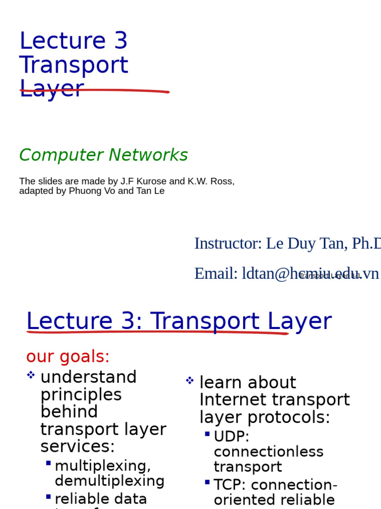 Understanding Transport Layer Protocols | PDF | Transmission Control ...