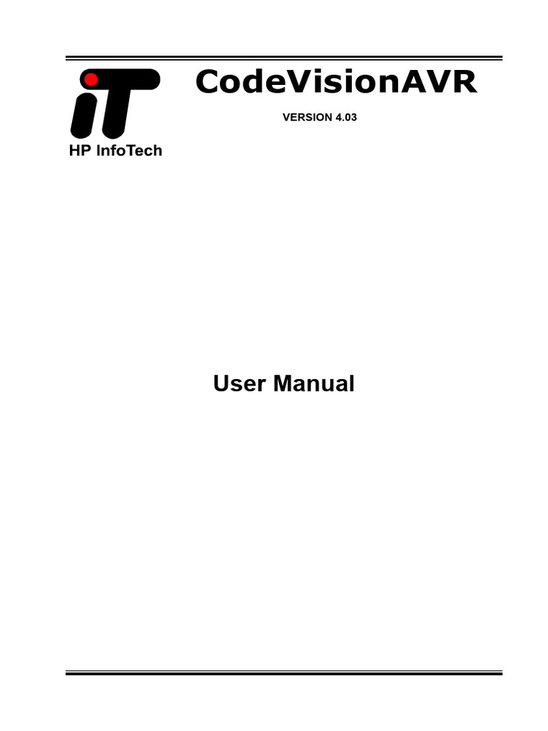 CodeVisionAVR User Manual V4.03 | PDF | Integrated Development ...