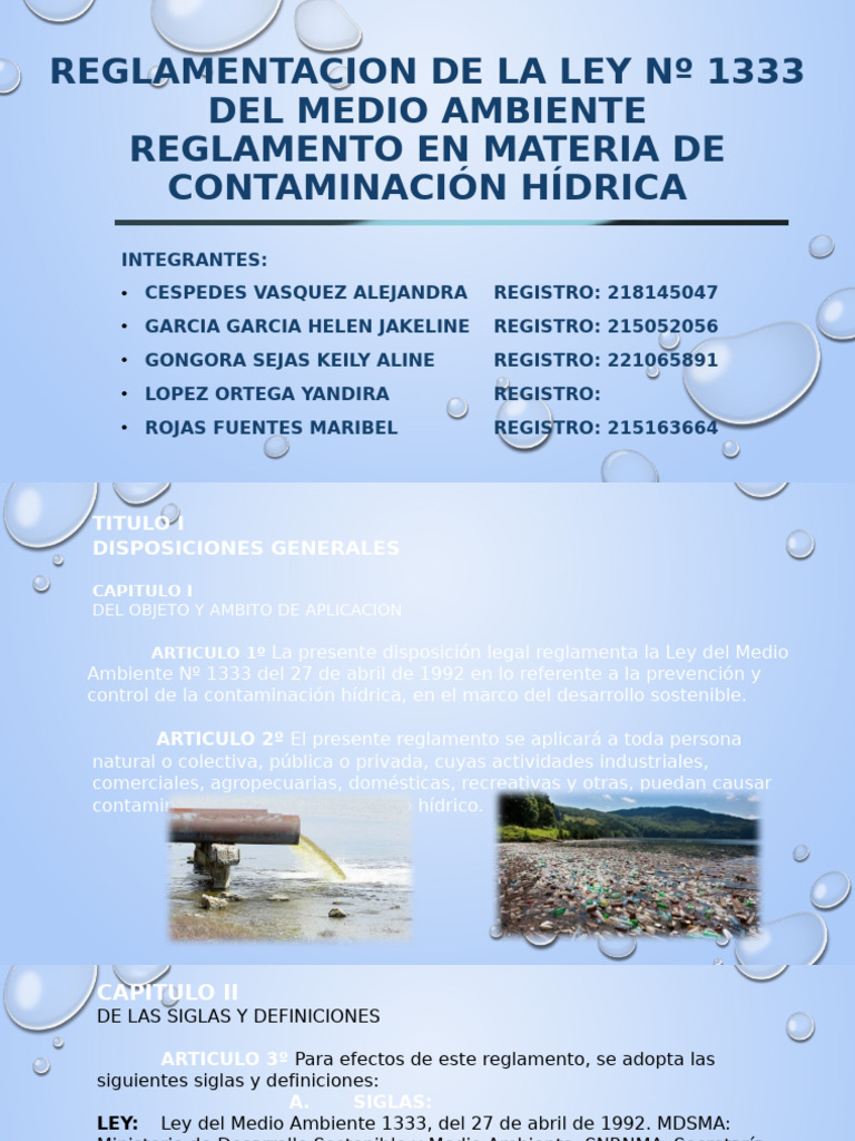 Reglamento de Contaminación Hídrica 1333 | PDF | Agua subterránea | Agua