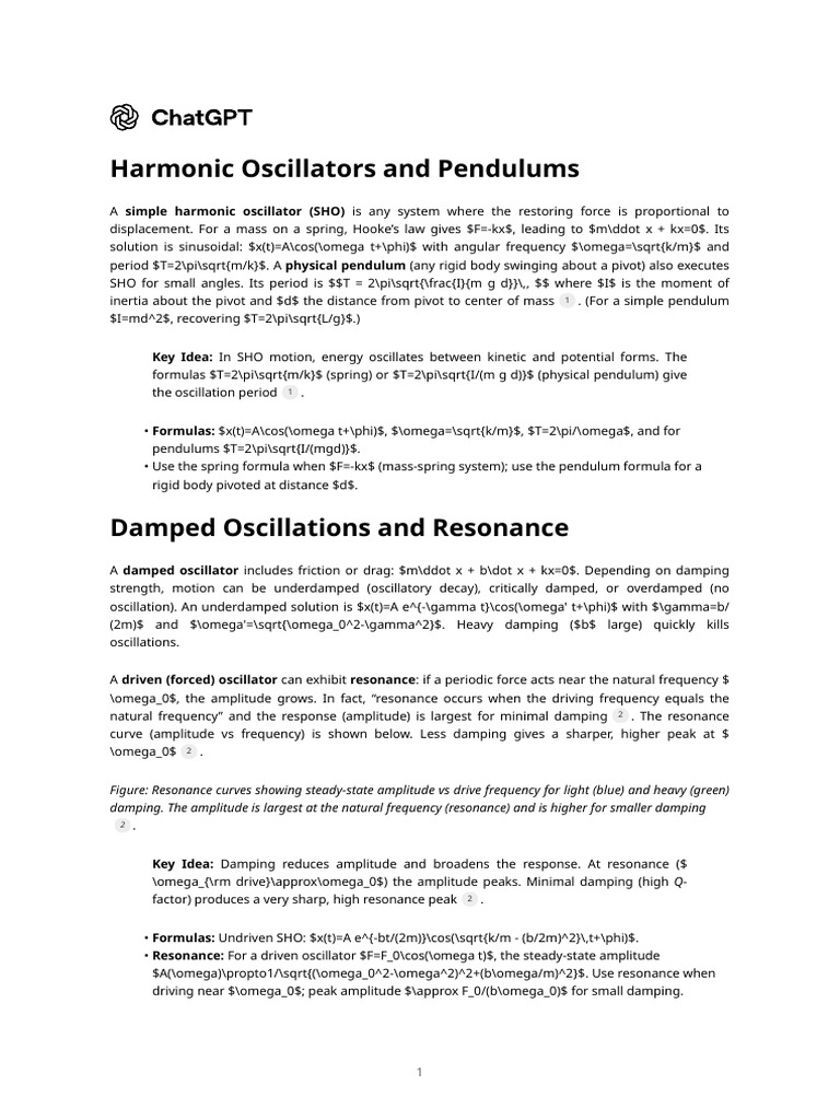 Harmonic Oscillators and Damping Effects | PDF | Waves | Damping