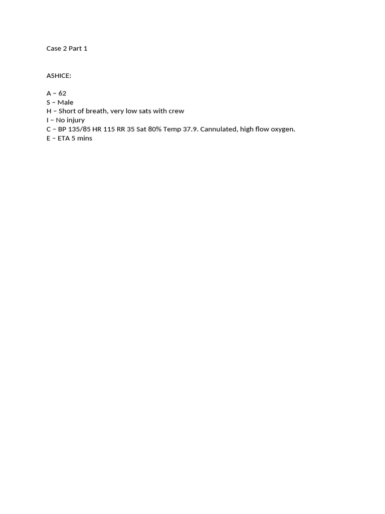 COPD Patient Case Study Analysis | PDF