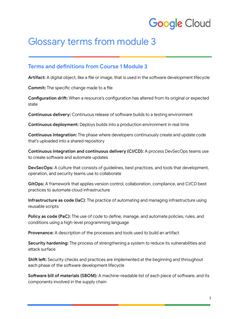 Module 3 Software Development Terms | PDF