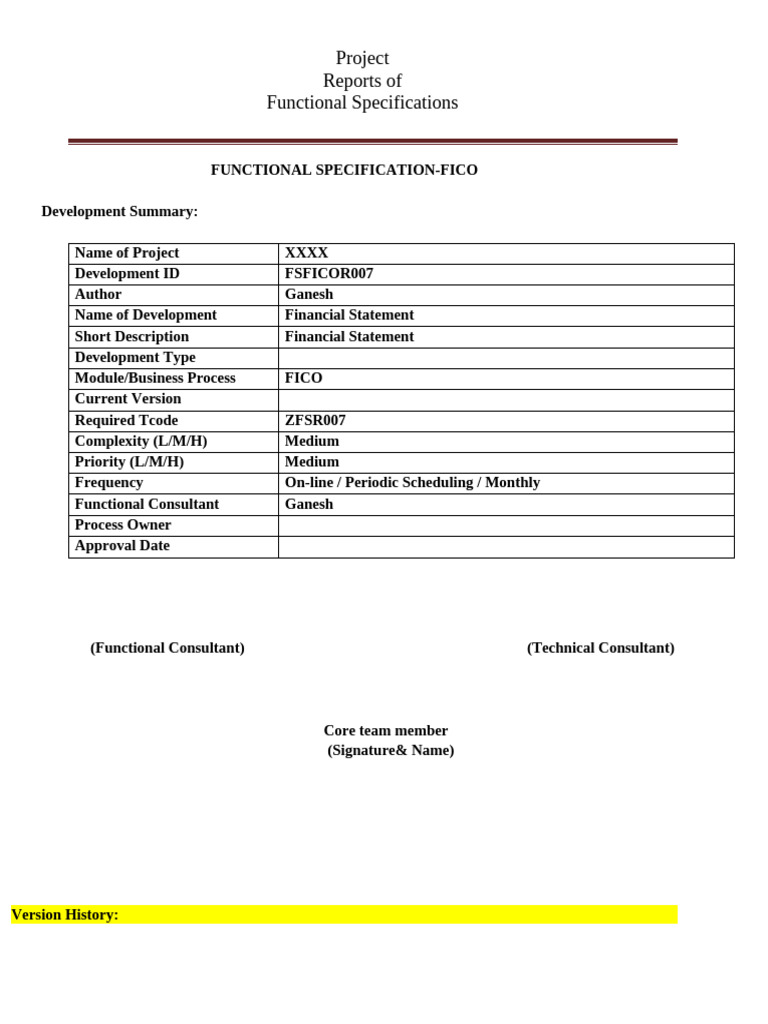 Financial Statement Functional Spec | PDF | Computer Programming ...