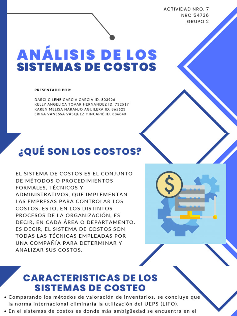 Actividad 7-ANÁLISIS DE LOS SISTEMAS DE COSTOS | PDF | Business | Costo