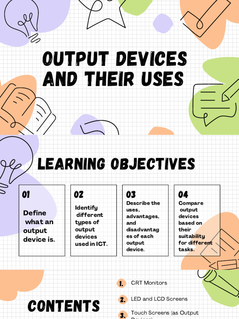 Overview of Output Devices and Uses | PDF | Printer (Computing ...