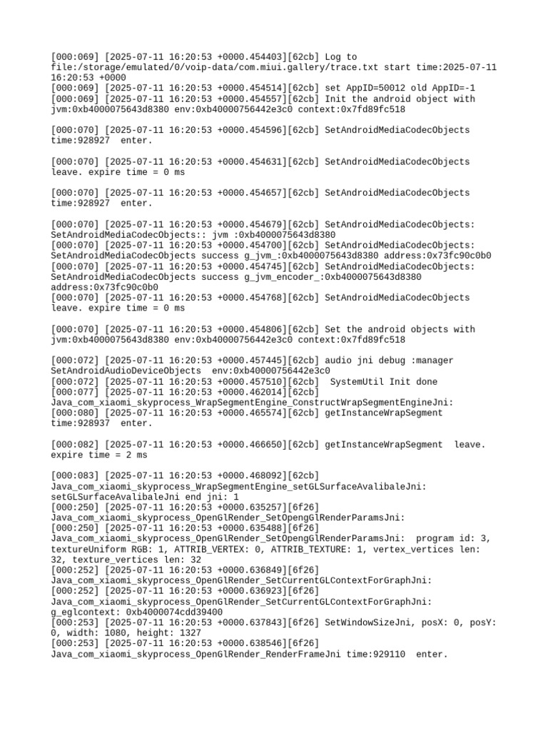 Android Media Codec Initialization Log | PDF | Java Platform ...