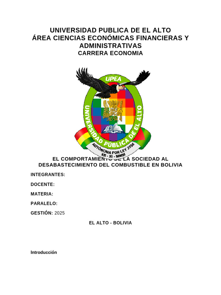 Impacto del Desabastecimiento de Combustible en Bolivia | PDF | Bolivia ...