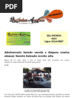 Adolescente invade escola e dispara contra alunos; Garoto baleado recebe alta