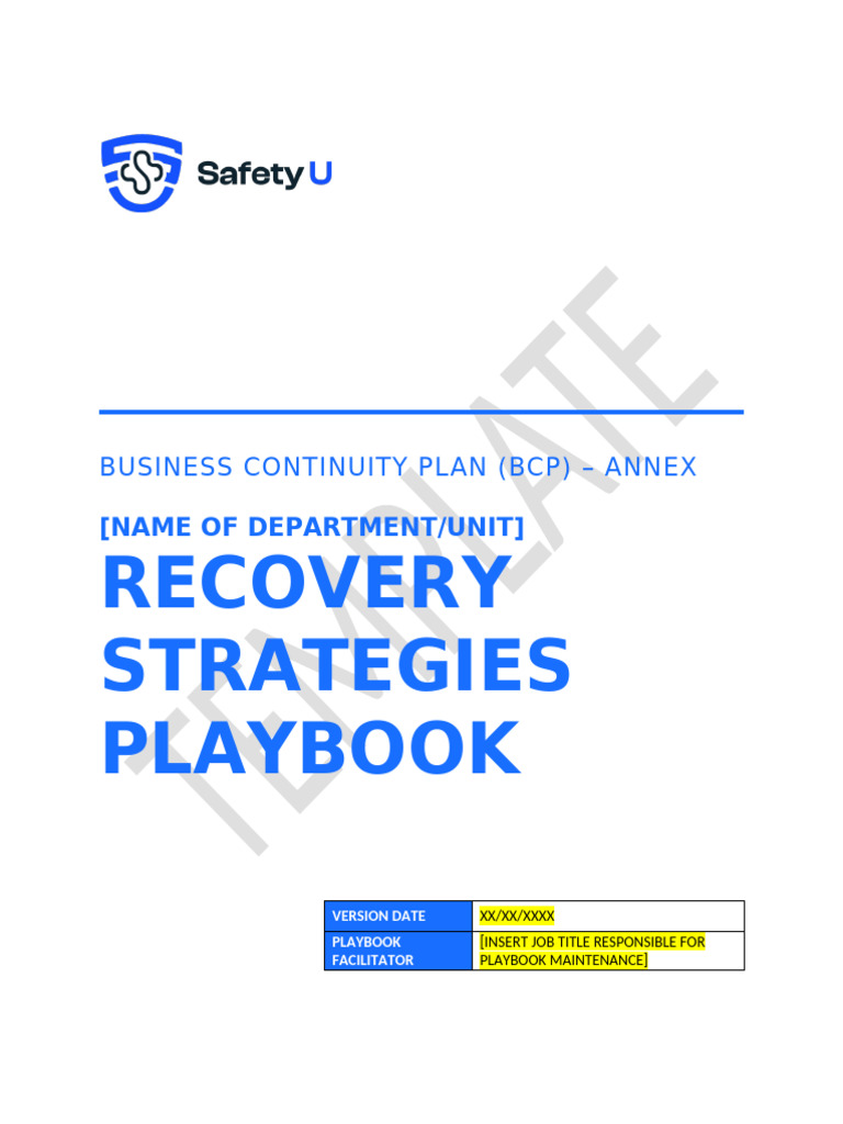 BCP Recovery Strategies Playbook | PDF | Internet