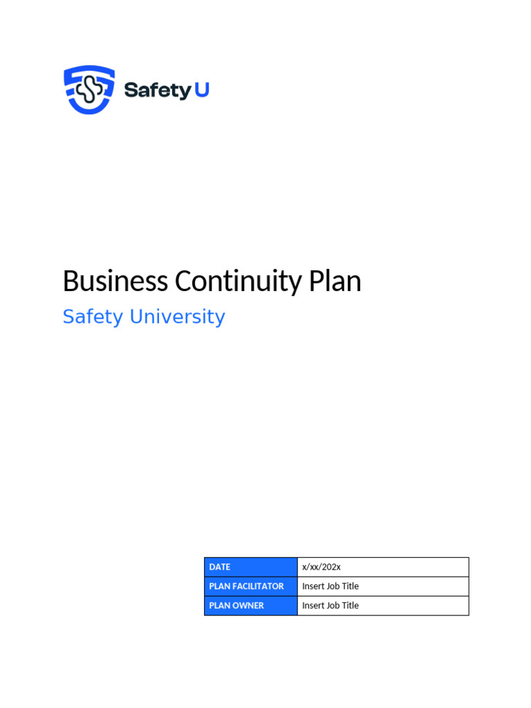 Business Continuity Plan Template | PDF | Business