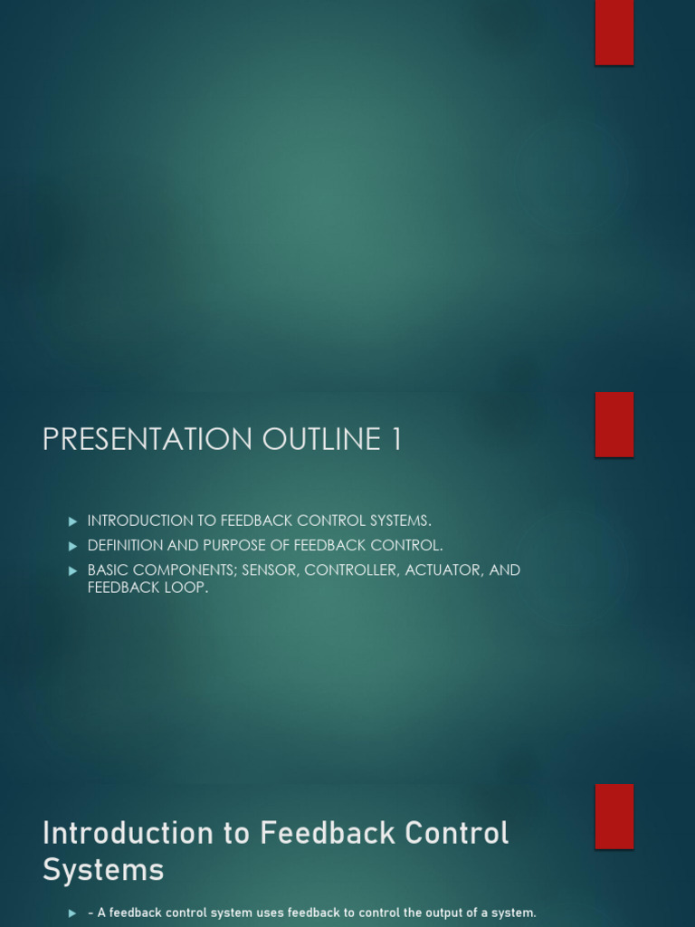 Overview of Feedback Control Systems | PDF