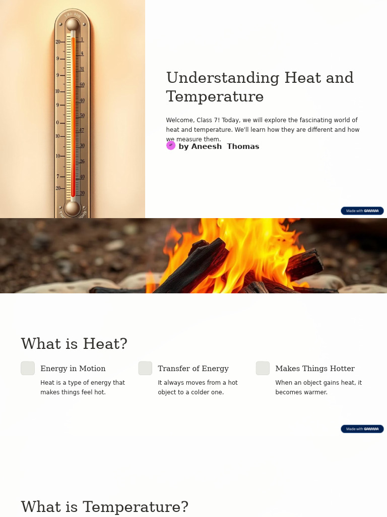 Understanding Heat and Temperature | PDF | Temperature | Fahrenheit
