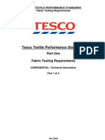 Tesco Textile Performance Standards: Fabric Testing Requirements