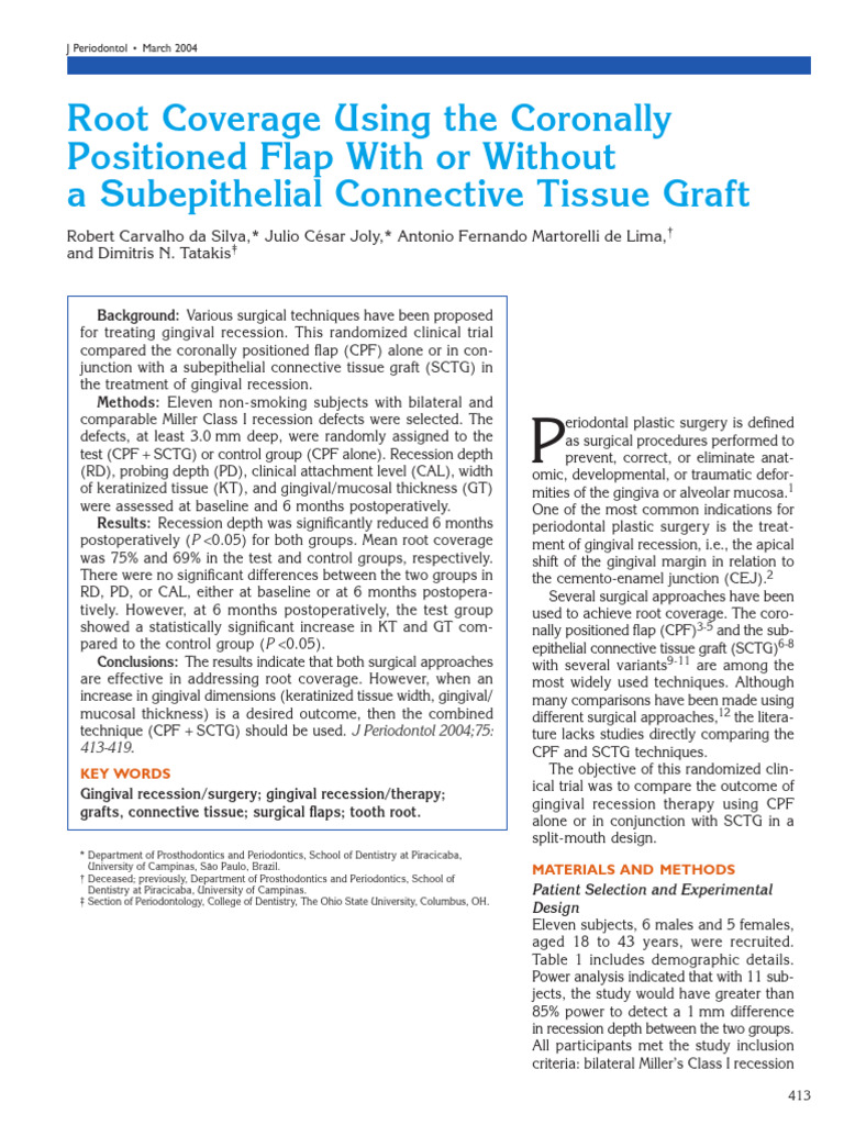 Root Coverage Techniques in Periodontics | PDF | Periodontology ...