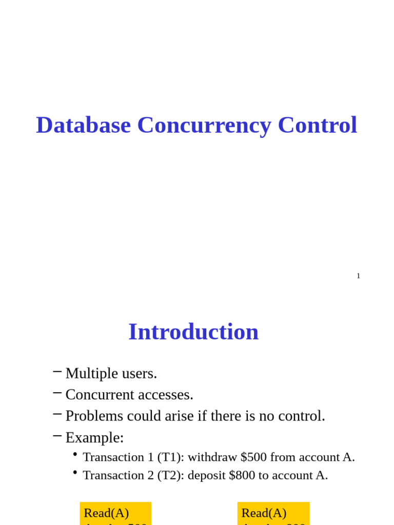 Database Concurrency Control Explained | PDF | Concurrency (Computer ...