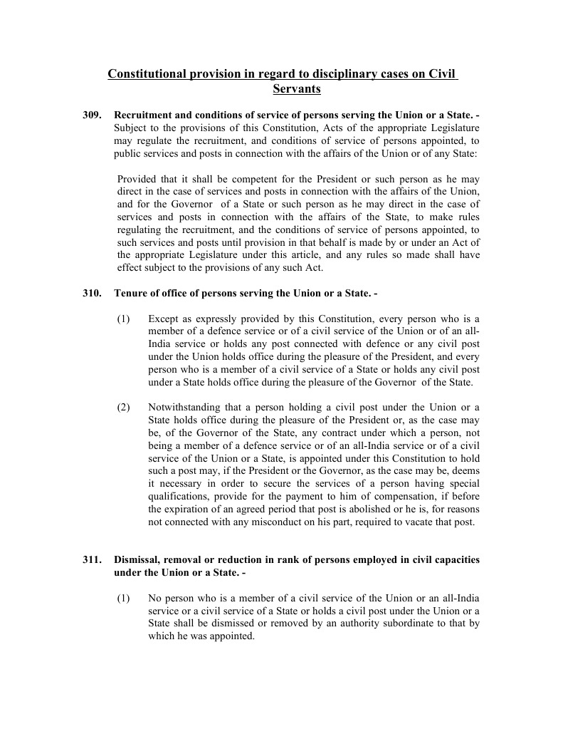 Article309 To 314 (II) | PDF | Constitution | Government
