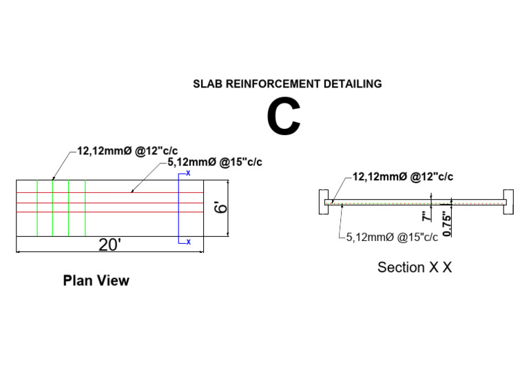 Plan View: Slab Reinforcement Detailing | PDF