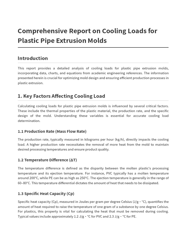 Understanding Cooling in Extrusion Molds | PDF | Temperature | Plastic