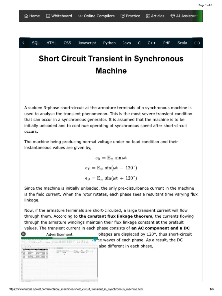 Synchronous Generator | PDF
