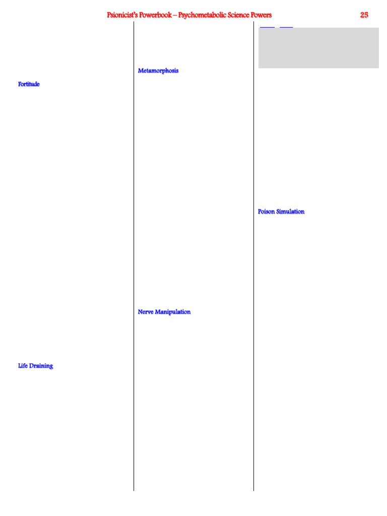 Psionicist's Powerbook 3.0-33 | PDF
