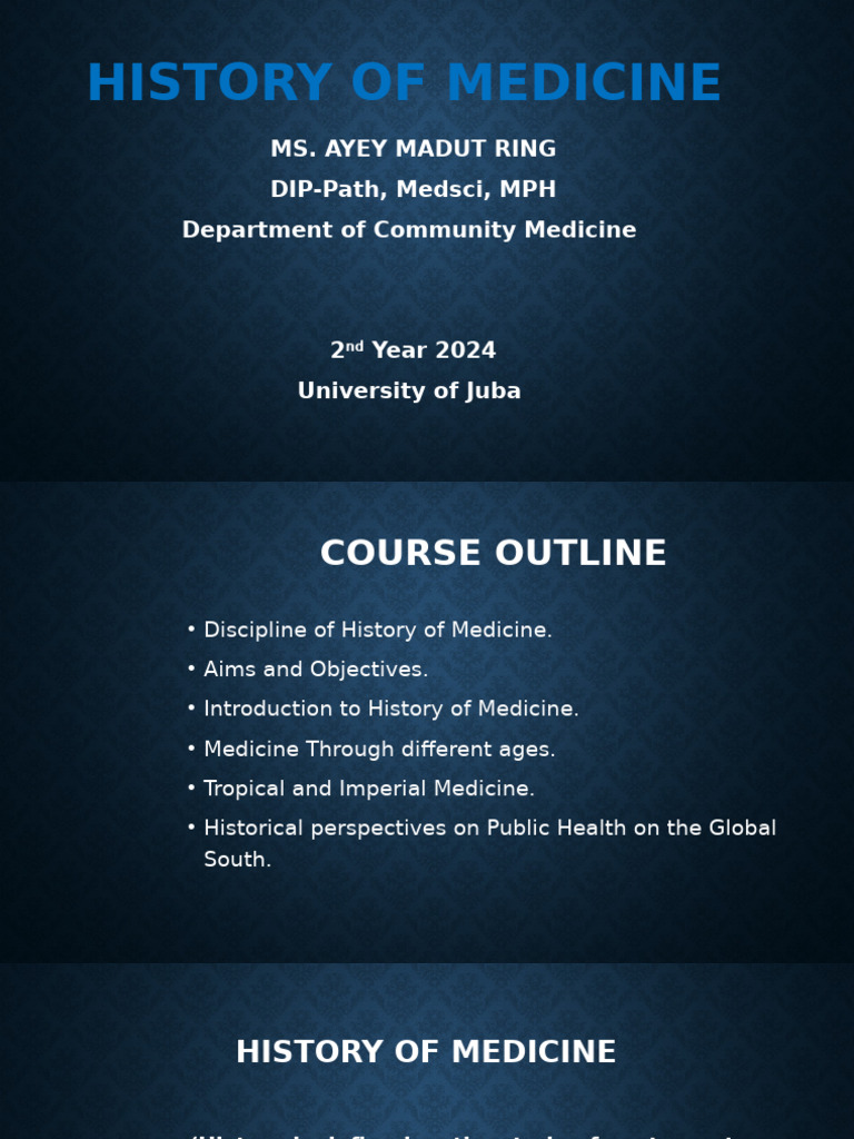 History of Medicine AMR 2024 | PDF | Medicine