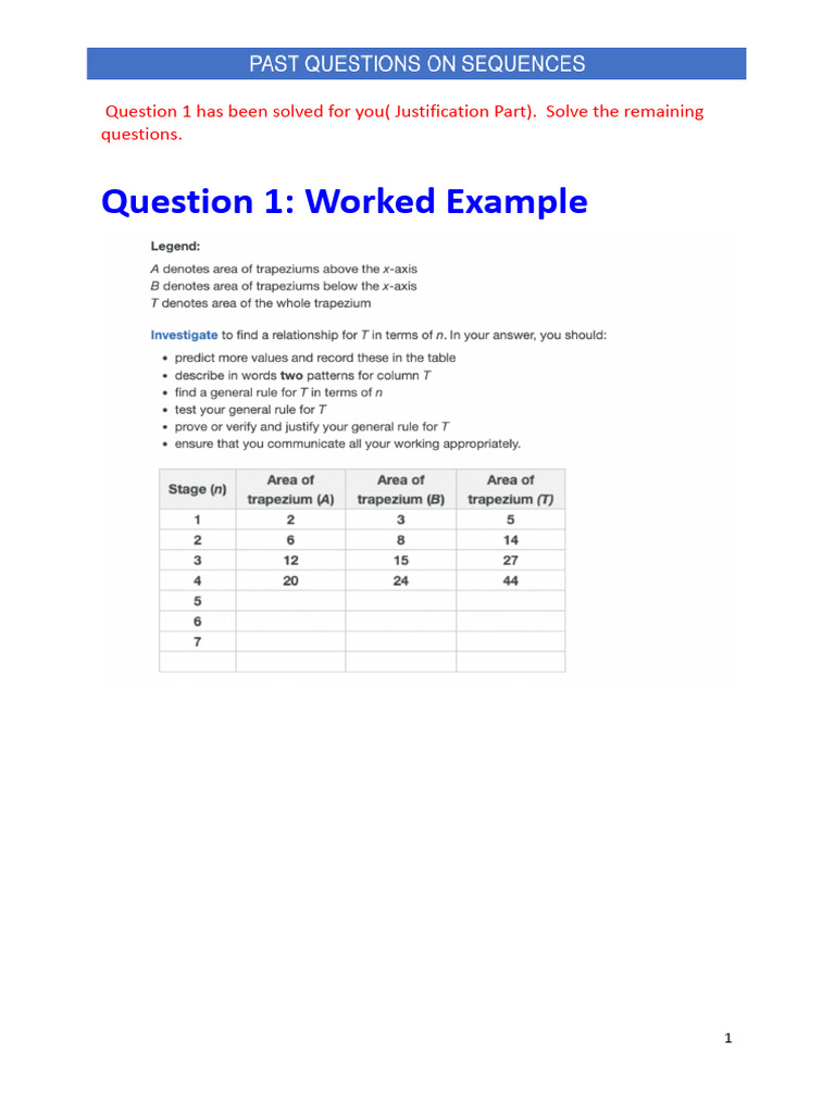 Quadratic Sequences and General Rules | PDF | Mathematics ...