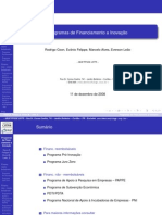 Programas de Incentivo A Inovação