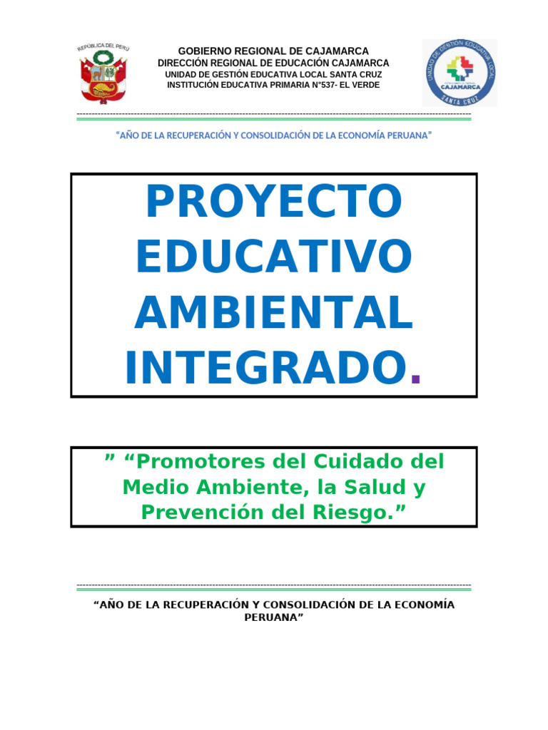 Proyecto Educativo Ambiental PEAI 2025 | PDF | Reciclaje | Sustentabilidad
