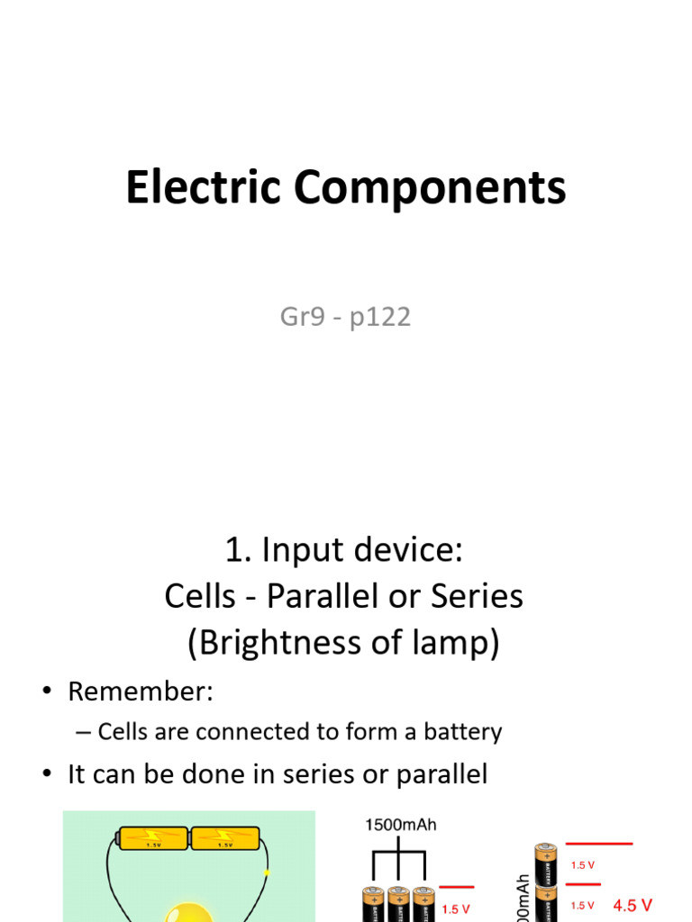 ENG Electronic Components 1 | PDF | Series And Parallel Circuits | Voltage
