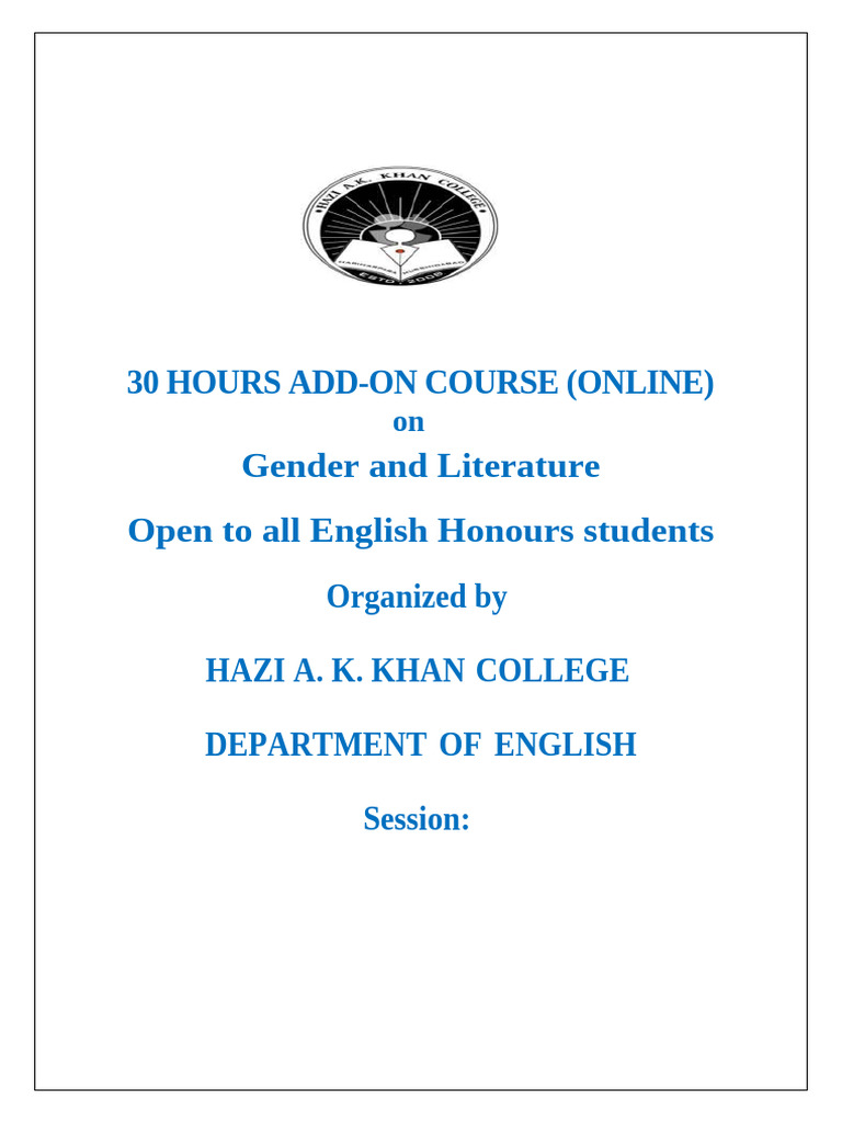 Gender and Literature Course Overview | PDF | Gender Studies | Feminism