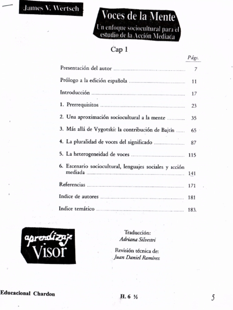 Voces de La Mente. Werch | PDF