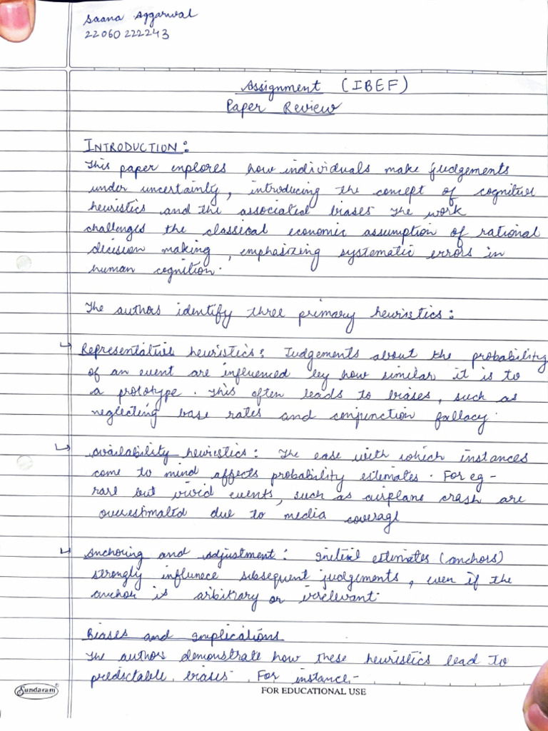 Ibef Async Assignment, Saana Aggarwal | PDF
