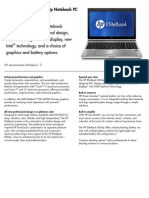 HP Elitebook 8560p Datasheet