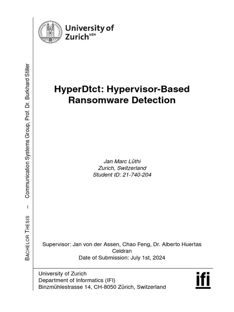 HyperDtct: Ransomware Detection System | PDF | Hyper V | Virtual Machine