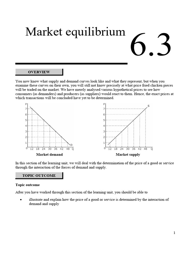 Understanding Market Surplus and Equilibrium | PDF | Economic ...