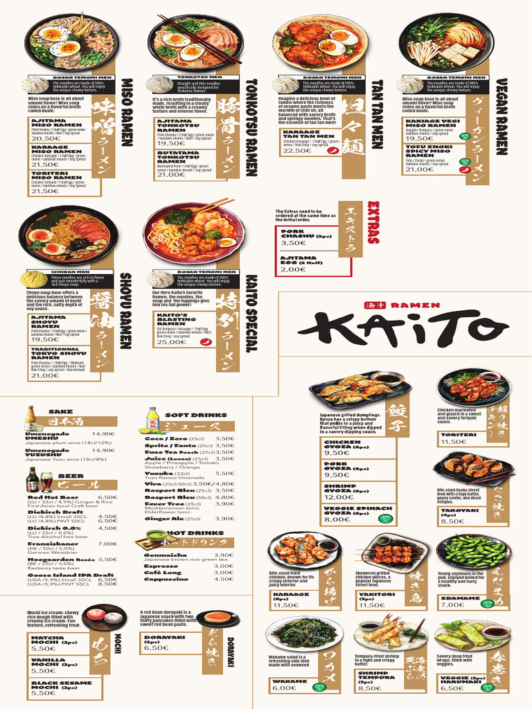 Httpskaito - Luwp-Contentuploadskaito Menu 06112024070238 PDF | PDF | Ramen  | Soy Sauce